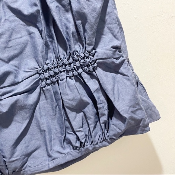 POTTERY BARN DORM Solid Blue Simply Smocked Pillow Shams Set Of Two 20” X 26” - Picture 3 of 7